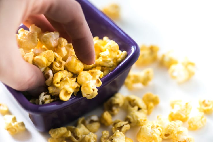 Easy Microwave Caramel Corn that cooks in 5 minutes!