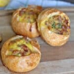 Sausage and Egg Stuffed Sourdough Breakfast Rolls | heatherlikesfood.com