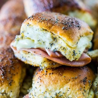 The Best Baked Sweet Ham And Swiss Sliders Sweet Cheesy Goodness