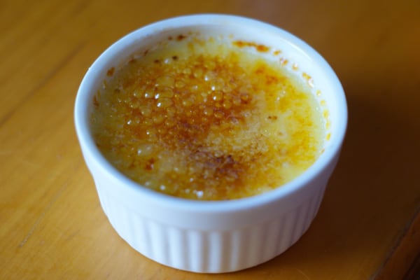 Creme Brulee with caramelized sugar on top 