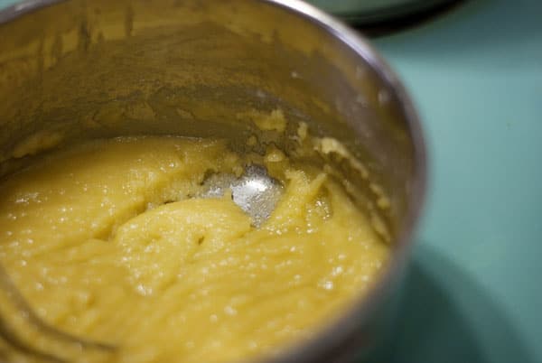 butter and flour in a pot on the stove