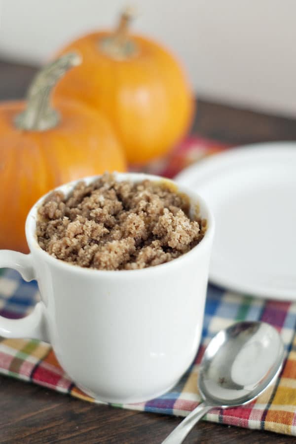 Pumpkin Coffee Cake in a Mug