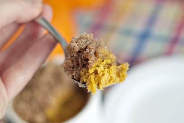 Pumpkin Coffee Cake in a Mug