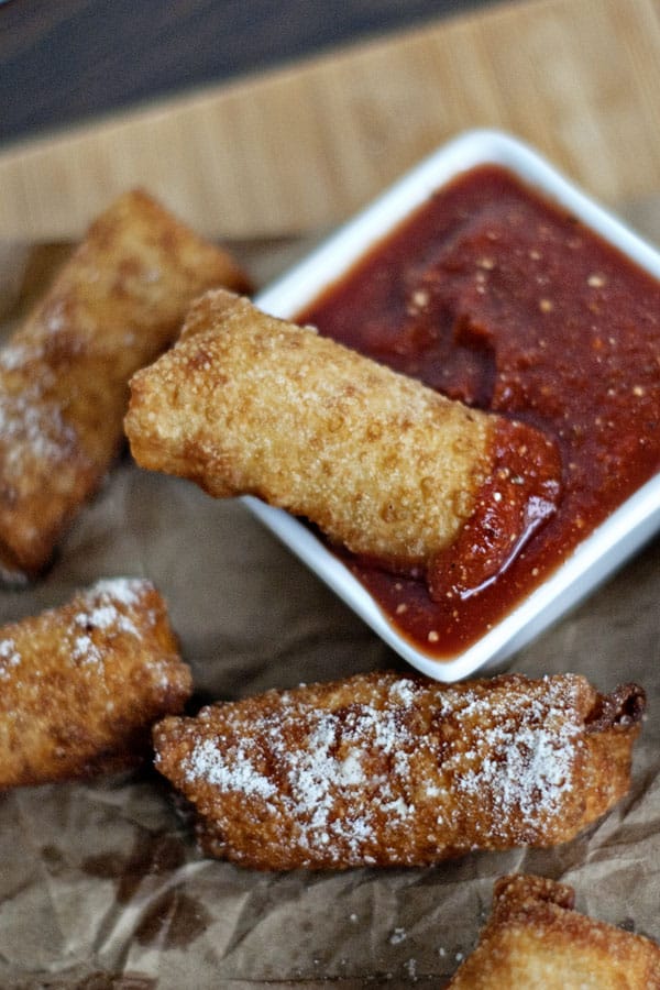 Wonton Wrapped Mozzarella Sticks