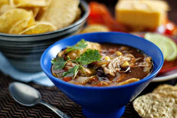 Crockpot Chicken Taco Soup - Mostly Homemade Mom