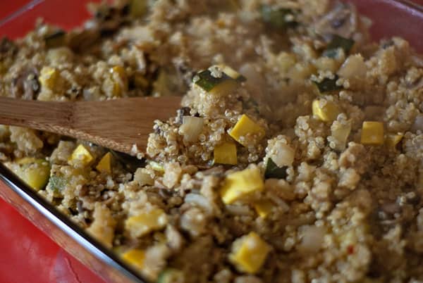 Cheesy Vegetable Quinoa Bake | heatherlikesfood.com