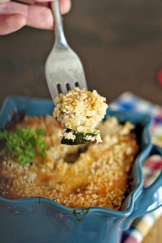 Cheesy Vegetable Quinoa Bake | heatherlikesfood.com