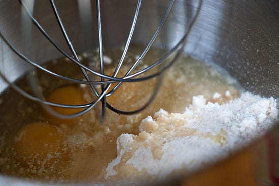 Hawaiian Wedding Cake Batter Being Mixed