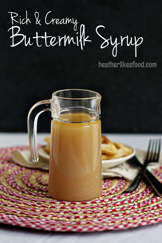 Buttermilk syrup in a glass jar