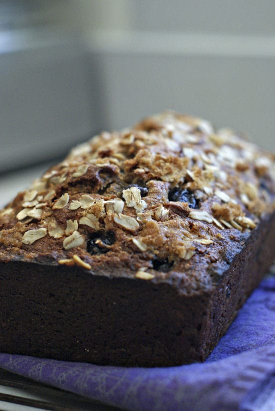 Whole Wheat Blueberry Banana Bread | heatherlikesfood.com