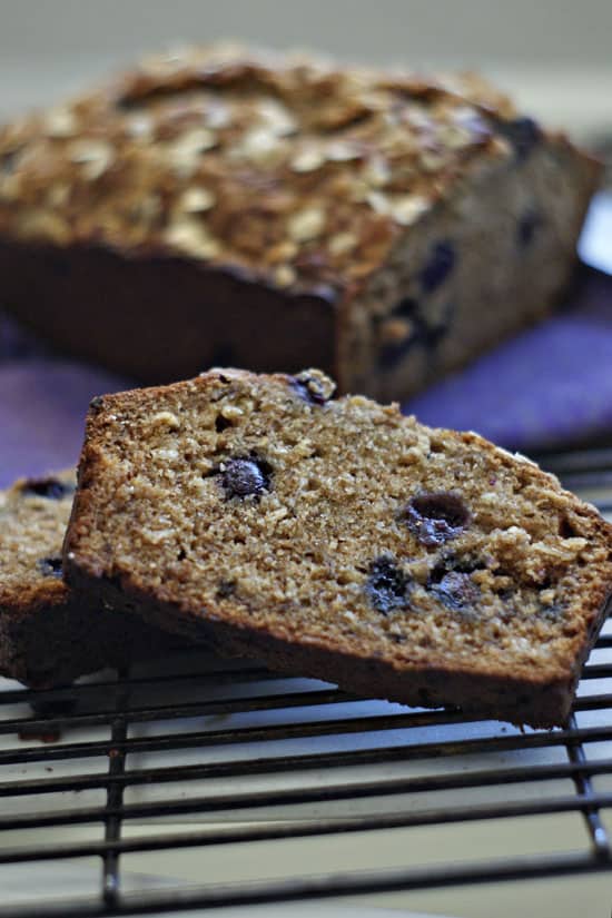 Whole Wheat Blueberry Banana Bread | heatherlikesfood.com