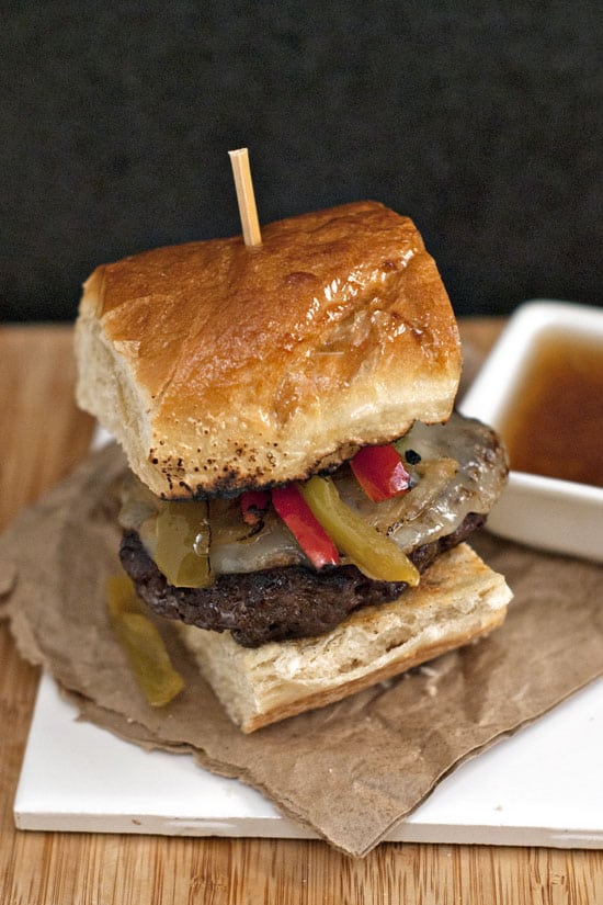 Loaded French Dip Burger | www.heatherlikesfood.com