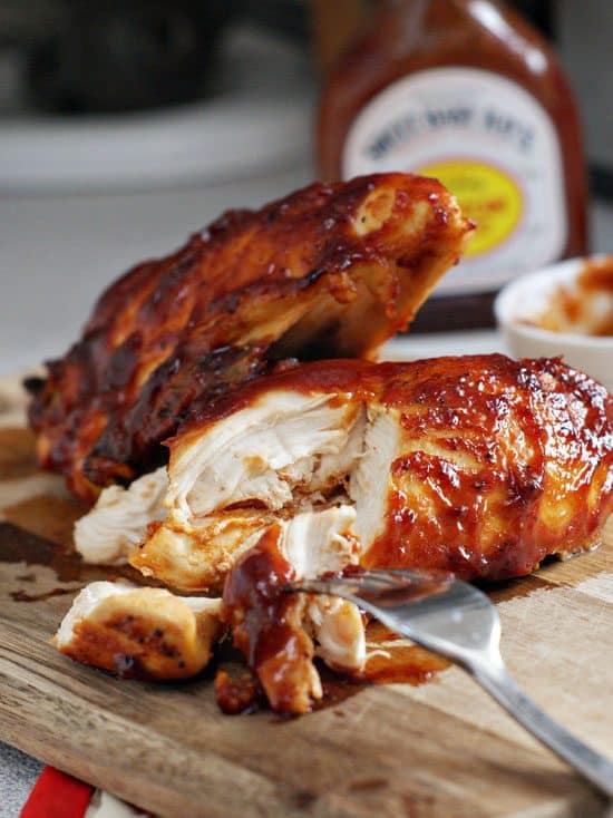 Marinated Moist Oven Baked Barbeque Chicken | heatherlikesfood.com