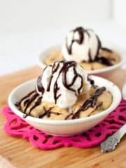 Microwave Chocolate Chip Pizookie {For Two} | heatherlikesfood.com