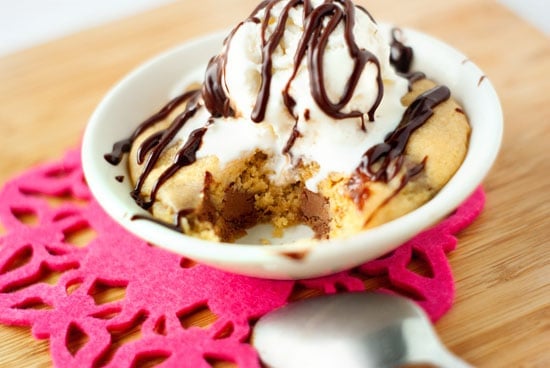 The best chocolate chip pizookie recipe made in the microwave