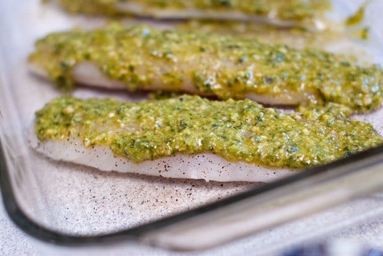 Oven Baked Pesto Tilapia | heatherlikesfood.com