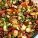 Delicious Potato and Sausage in a large skillet.