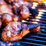 Simple Grilled Chicken on a fire grill.