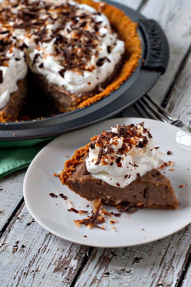 Milk Chocolate Coconut Cream Pie | heatherlikesfood.com 