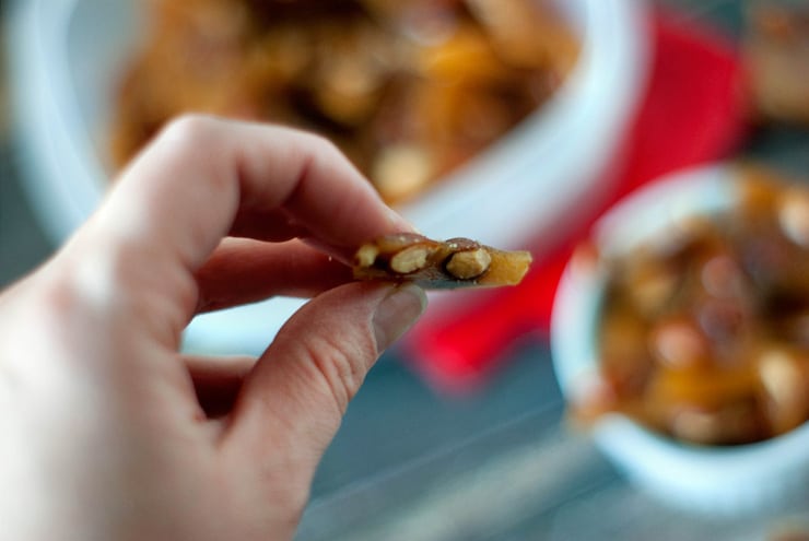 Spicy Honey Almond Brittle | heatherlikesfood.com