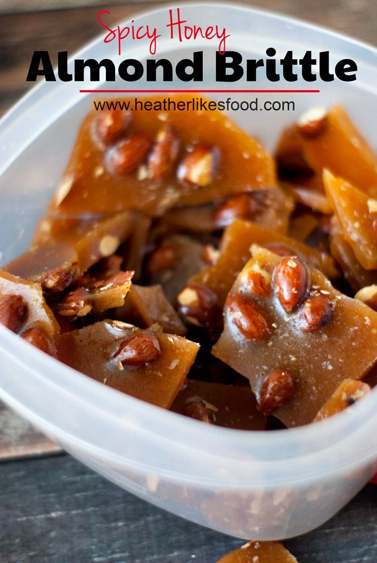 Spicy Honey Almond Brittle | heatherlikesfood.com