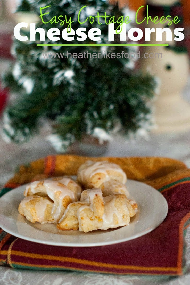 Delicious Cottage Cheese Butterhorns recipe on a white serving plate.