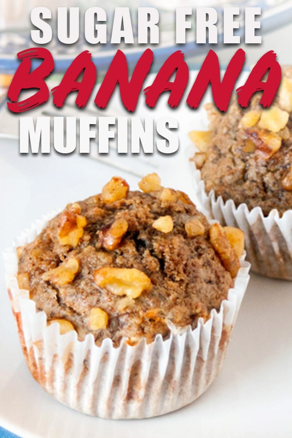 Super Moist Sugar Free Banana Muffins with Cottage Cheese
