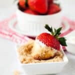 Fresh Strawberries dipped in sour cream and then brown sugar