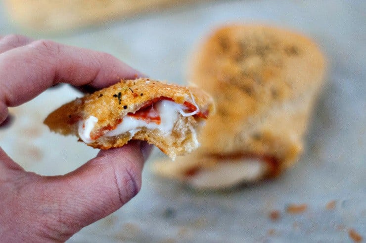 Pizza Sticks stuffed with Cheese and Pepperoni