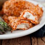 Cheesy Roasted Red Pepper Chicken Strips | heatherlikesfood.com