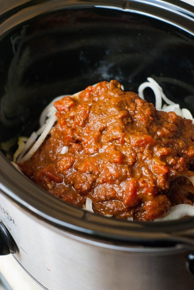 Slow Cooker Cumin Roasted Port-- this stuff is amazing. Cooked all day in a hearty sauce, it's perfect for topping rice, eating on a salad, or just by itself. So good! 