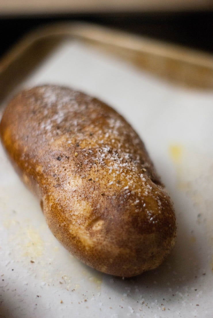 Baked Potatoes just like you get at the fancy steakhouses! Super simple and so, so easy! 