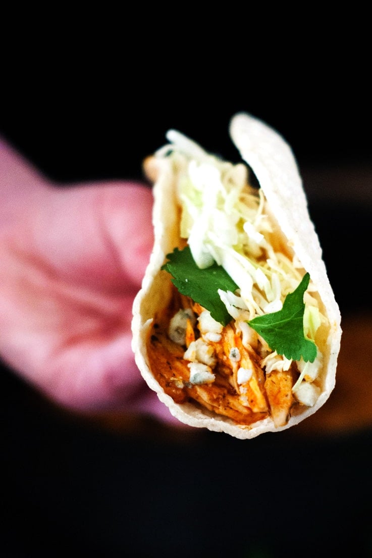 Buffalo Ranch Chicken Tacos | heatherlikesfood.com