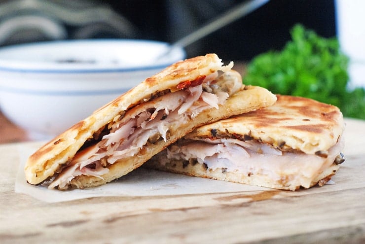 Italian Flat Bread Turkey Melts