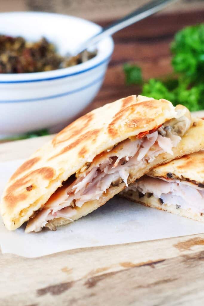 Italian Flat Bread Turkey Melts