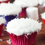 Use a marshmallow to frost these easy cupcakes and top with coconut for a treat that will take you back to your childhood!