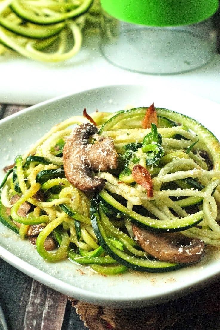 Brown Butter Zucchini Noodles with Garlic