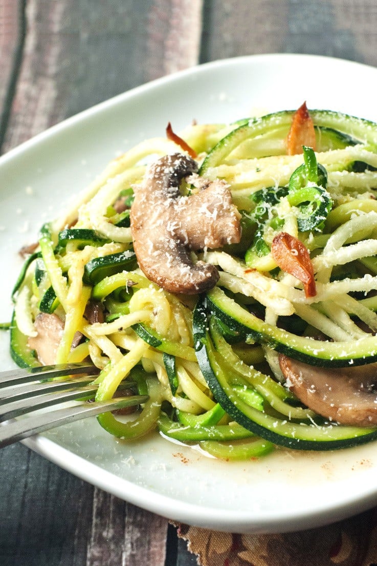 Brown Butter Zucchini Noodles with Garlic