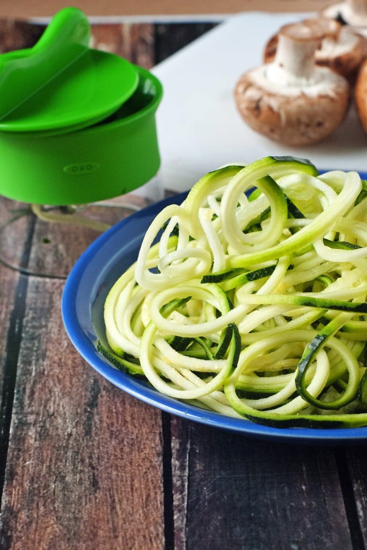 Brown Butter Zucchini Noodles with Garlic