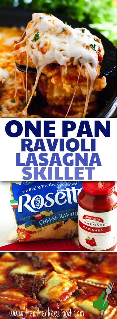 One Pan Frozen Ravioli Lasagna