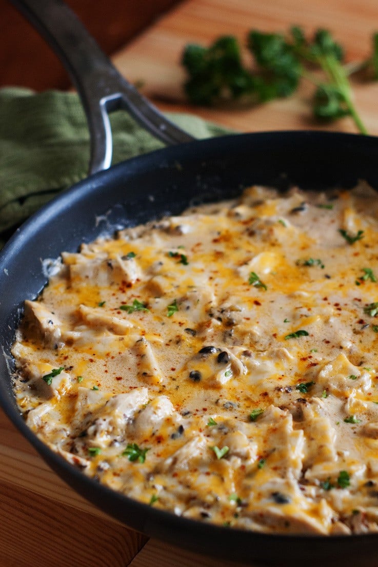 Sour Cream Chicken Enchilada Skillet All The Flavor In A One Pan Meal