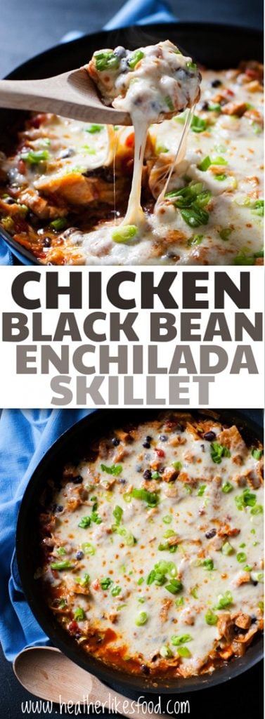 Chicken Black Bean Enchilada Skillet