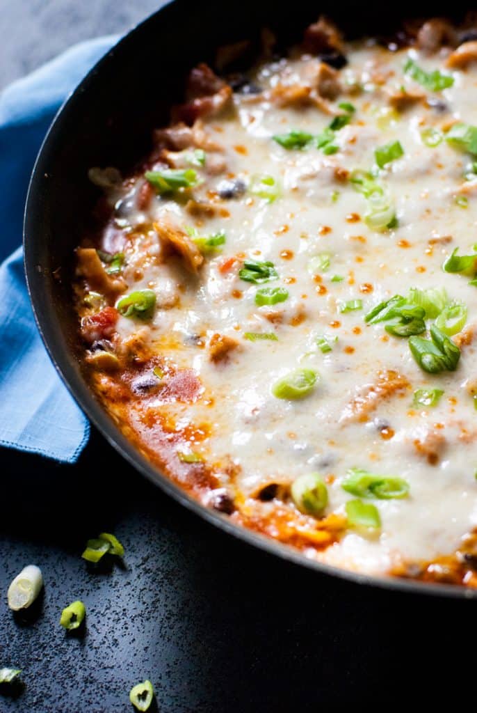 Chicken Black Bean Enchilada Skillet