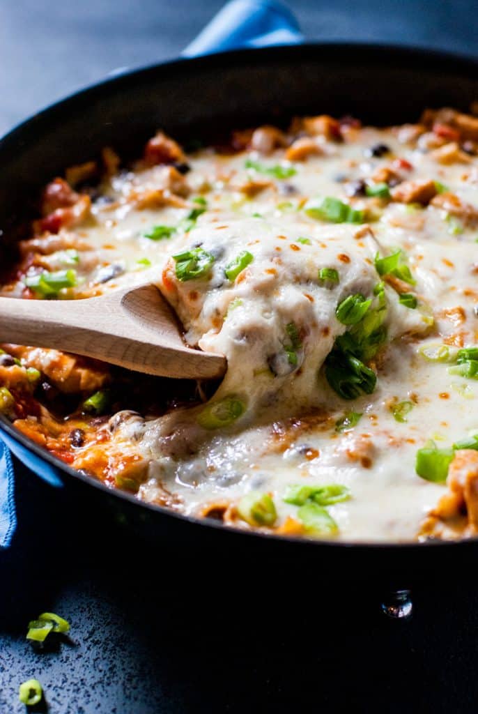 Chicken Black Bean Enchilada Skillet