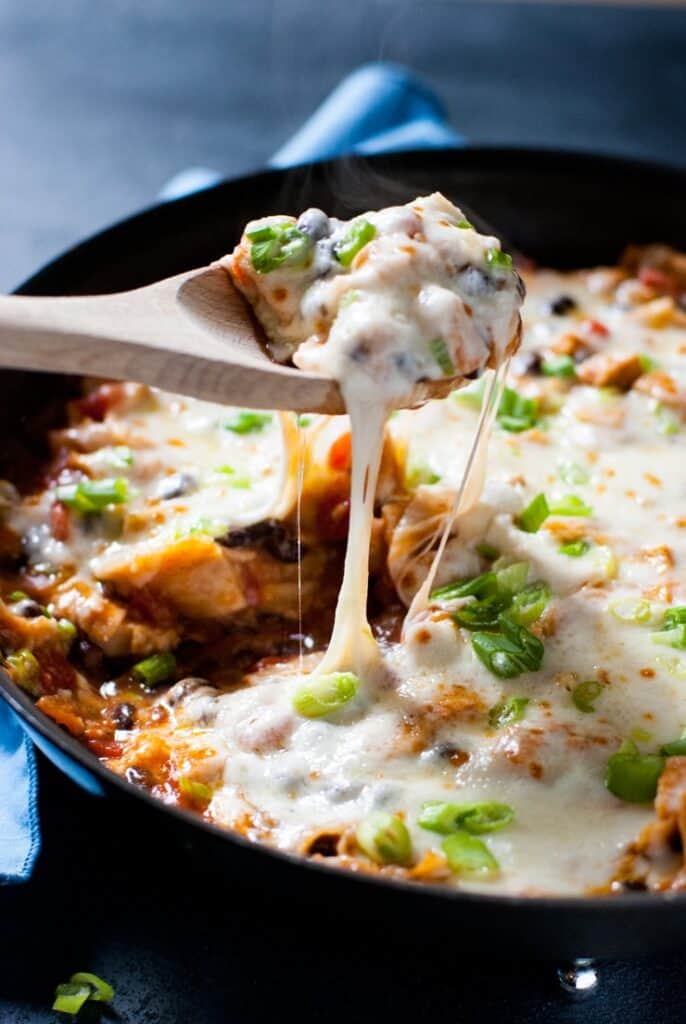 Chicken Black Bean Enchilada Skillet