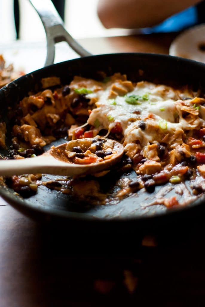 Chicken Black Bean Enchilada Skillet