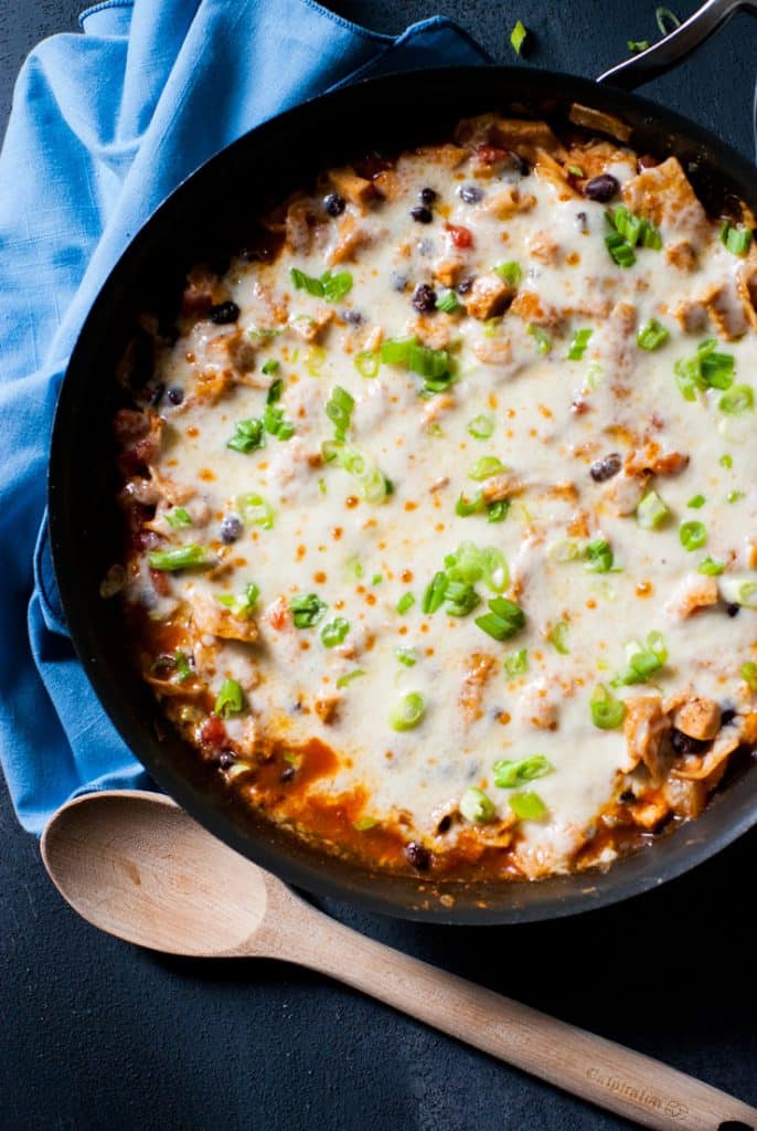 Chicken Black Bean Enchilada Skillet