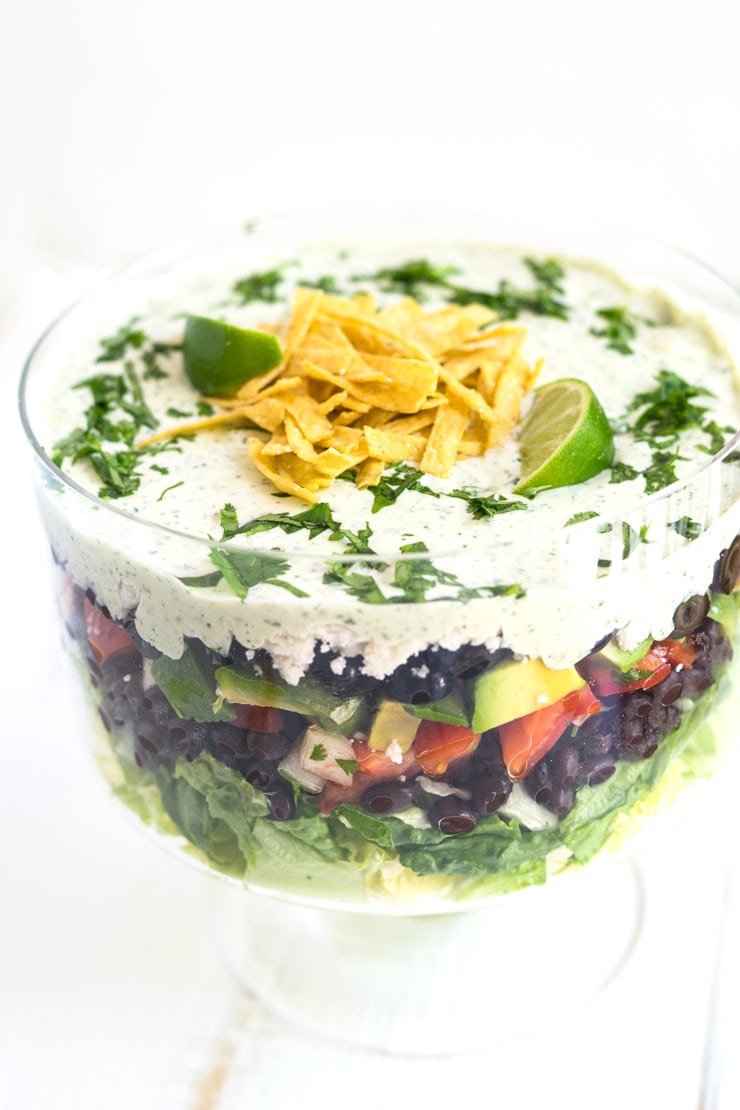 Cilantro Lime Ranch Layered Salad