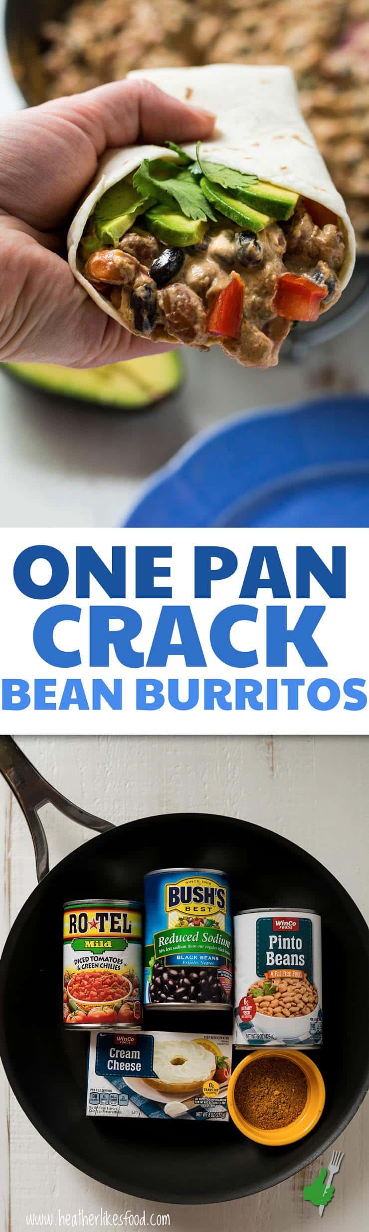 One Pan Crack Bean Burritos