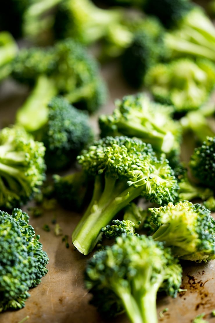 Ready for the most incredible roasted broccoli and easiest dinner of your life? This broccoli lives up to it's name and the chicken is so easy to make! Dinner will be done in under an hour with very little prep and you'll have many happy tummies around your dinner table! ** Post Sponsored by Barber Foods 